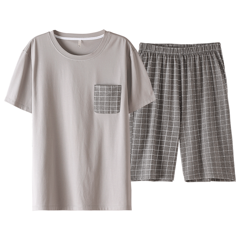 品牌男士夏季纯棉居家服