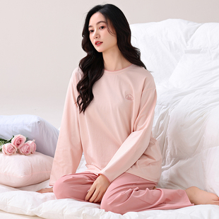 梦之腾睡衣春秋款女纯棉长袖宽松外穿家居服秋冬季舒适卡通简约