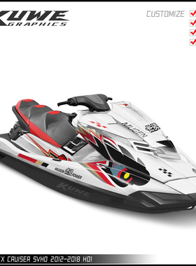 适用于雅马哈YAMAHA FX SVHO 2012-2018摩托艇贴纸版画贴花贴画