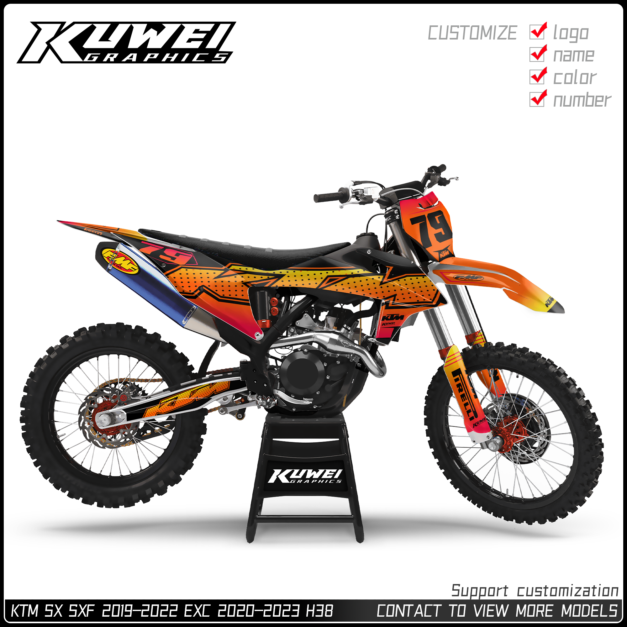 适用于19-22KTMSXFSXEXC贴纸