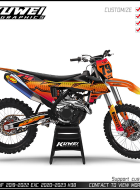 适用于KTM SX SXF 19-22 EXC 20-23 250 300 450贴花贴纸贴画版画