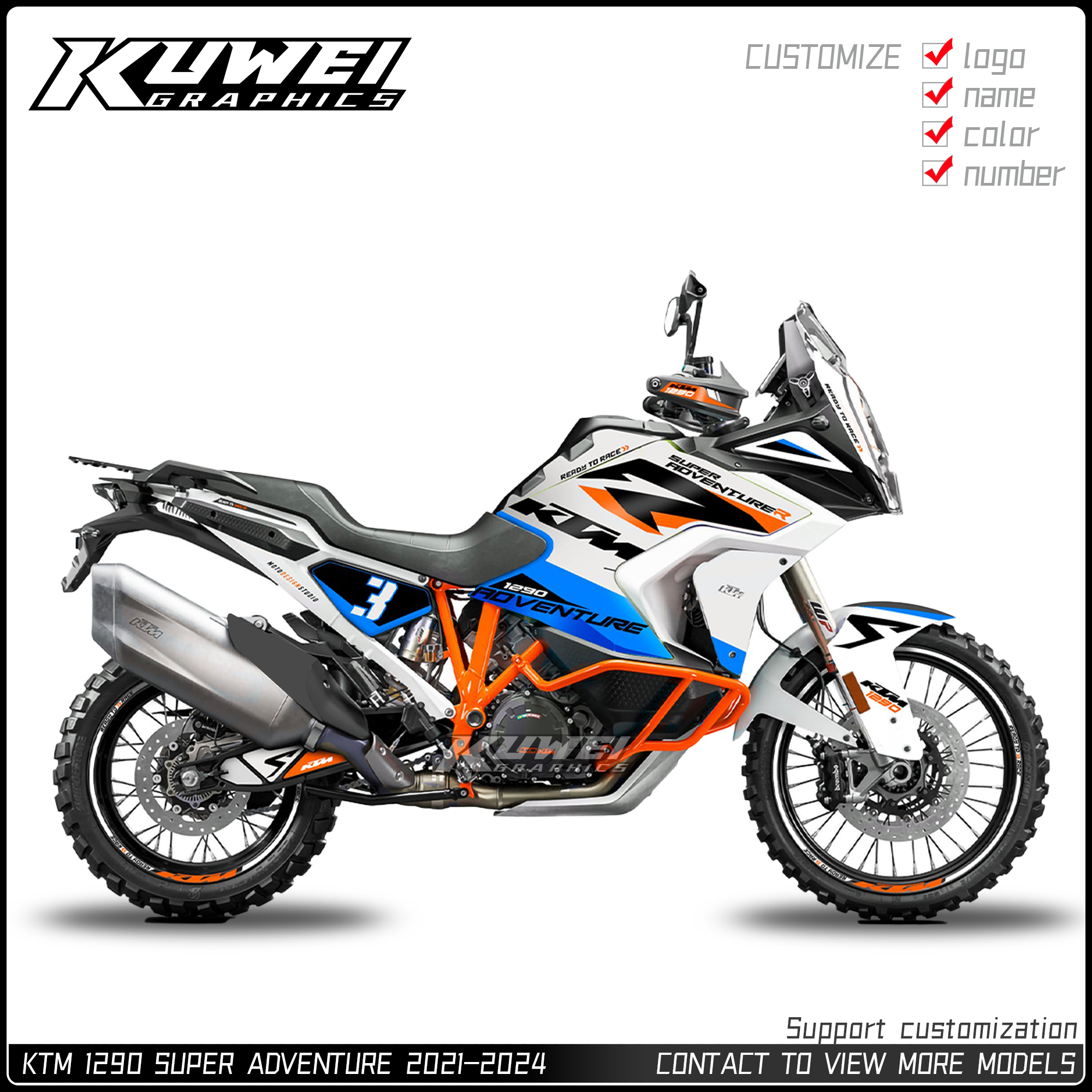 适用于21-24KTM1290ADV贴画贴纸