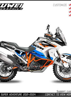 适用于2021-2024 KTM 1290 ADV 摩托车贴花贴画版画贴纸定制车贴