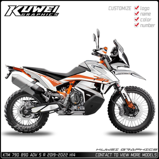 适用于19-22 KTM 790 890 ADV 贴花个性定制版画全车贴画加厚贴纸