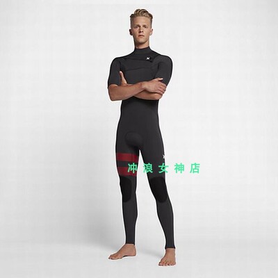 现货推荐Hurley2mm短袖全身冲浪防寒服潜水服浮潜湿衣男wetsuits