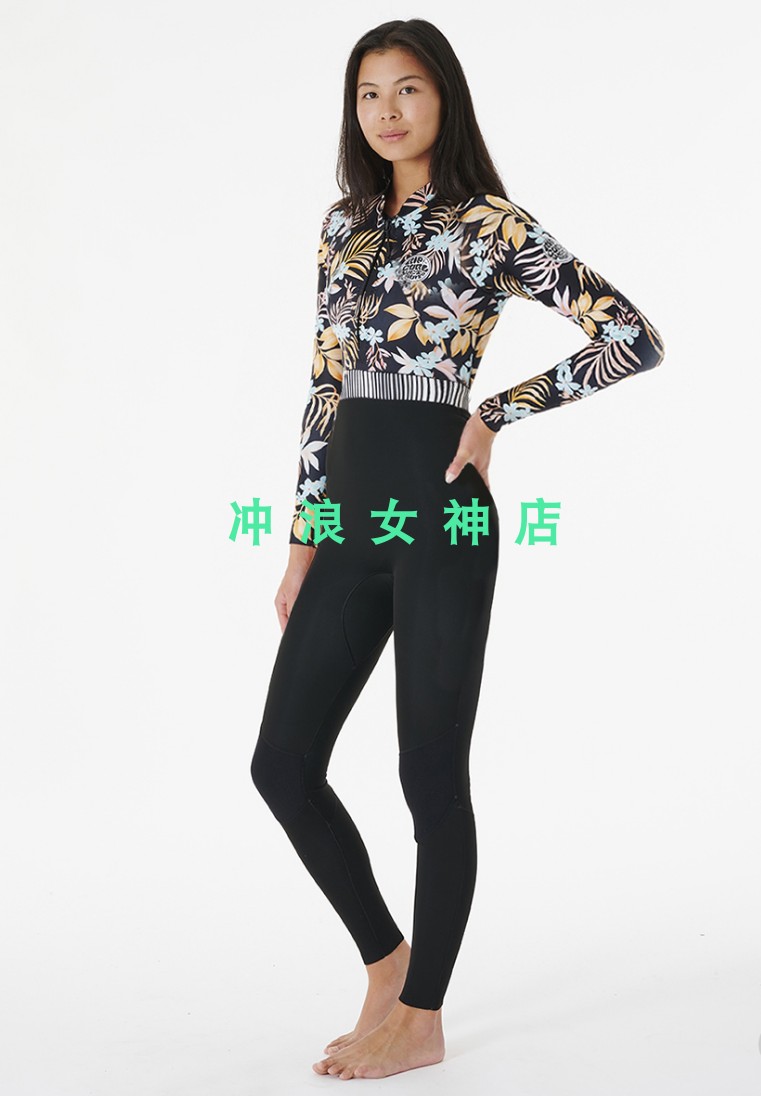 RIP CURL2mm全身冲浪防寒服湿衣潜水服防晒长袖连体保暖黑色冬女