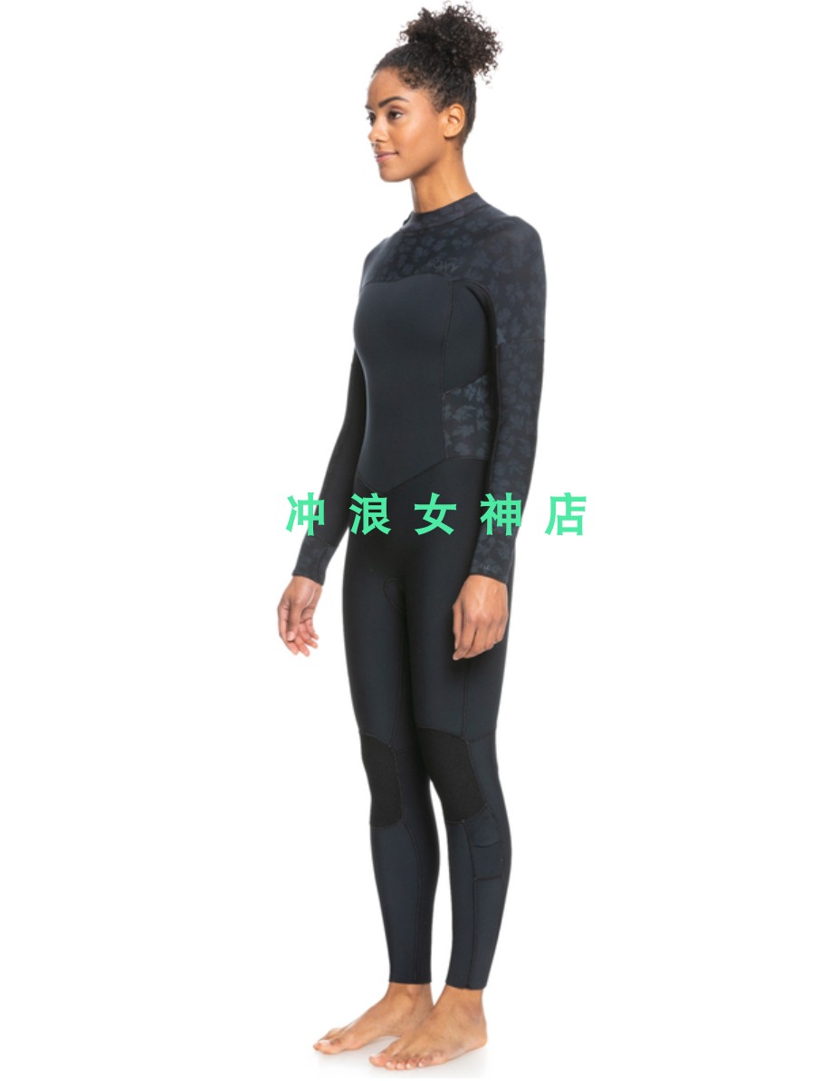 roxy冲浪防寒服潜水服女黑色湿衣
