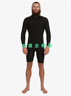 新款Quiksilver2mm长袖半身连体冲浪防寒服潜水服湿衣防磨防晒男