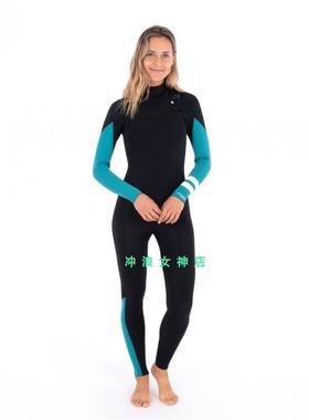 现货Hurley3mm4mm冲浪全身防寒服湿衣潜水服女Advantage Fullsuit