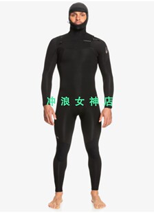Quiksilver5/4/3mm全身冲浪防寒服潜水服湿衣冬男Hooded  Wetsuit