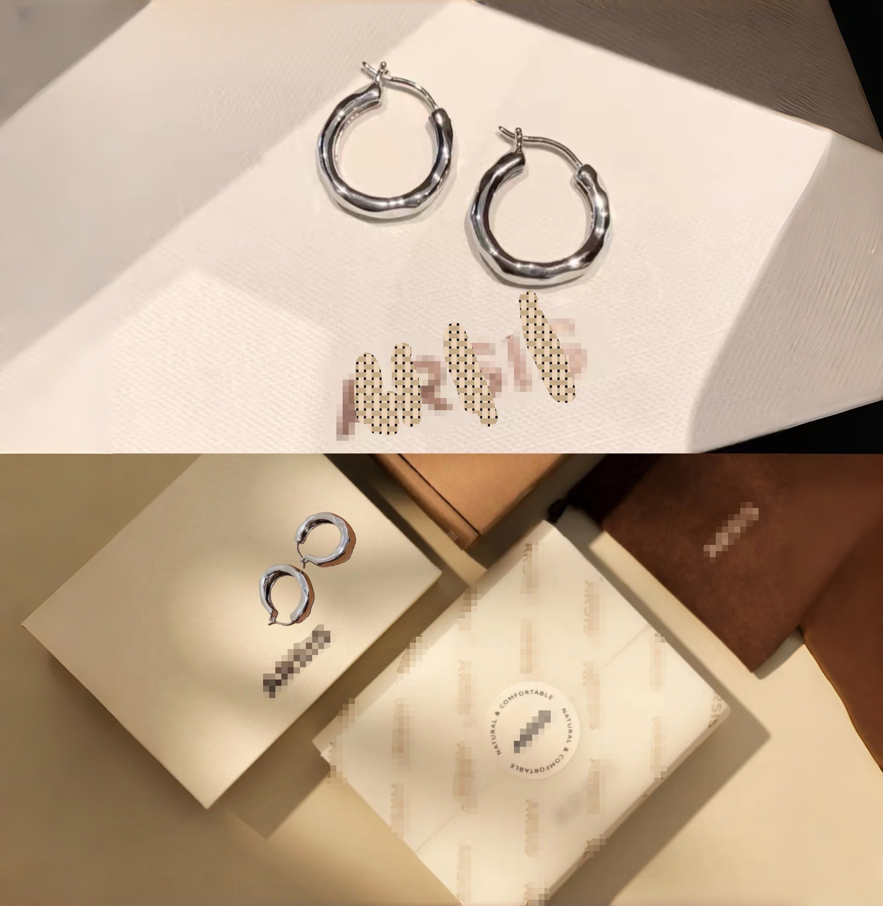 【许妍同款】原装正品耳圈小众法式女银色素圈耳环耳钉设计耳饰,饰品/流行首饰/时尚饰品新,耳钉,淘宝优惠券,粉丝福利购,淘宝优惠卷