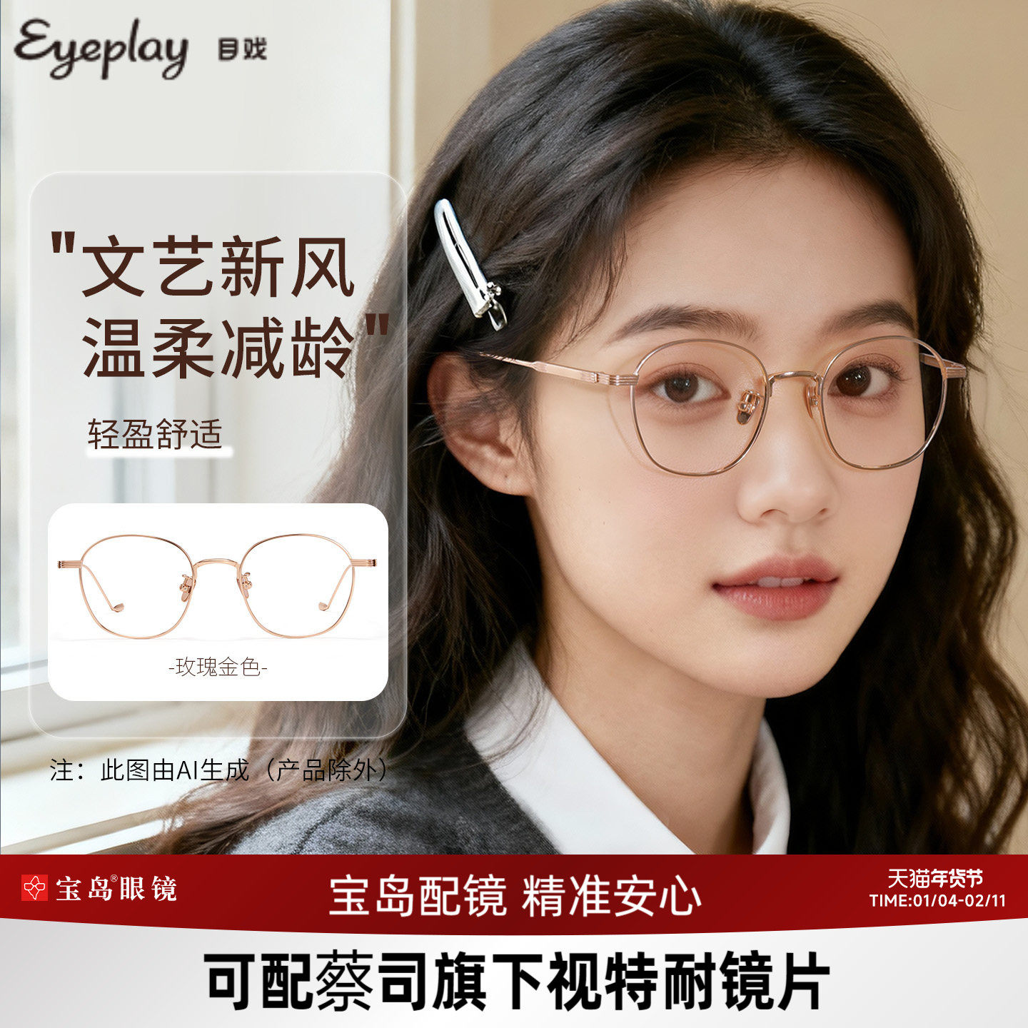 千禧系列 目戏近视眼镜女可配度数可选防蓝光眼镜框镜架10056,ZIPPO/瑞士军刀/眼镜,定制成品光学镜,淘宝优惠券,粉丝福利购,淘宝优惠卷