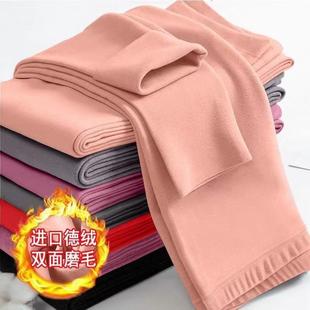 棉 紧身无痕黑色保暖加厚毛裤 德绒自发热内搭裤 女冬内穿加绒卫生裤