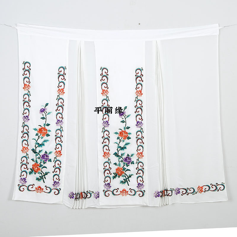 戏曲腰包京剧戏装花旦青衣裙百褶裙古装裙花白裙子绣花裙子马面裙