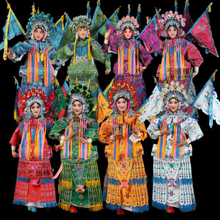 戏曲女靠京剧服装秦腔豫剧川剧武旦刀马旦女大靠旗穆桂英将服戏衣