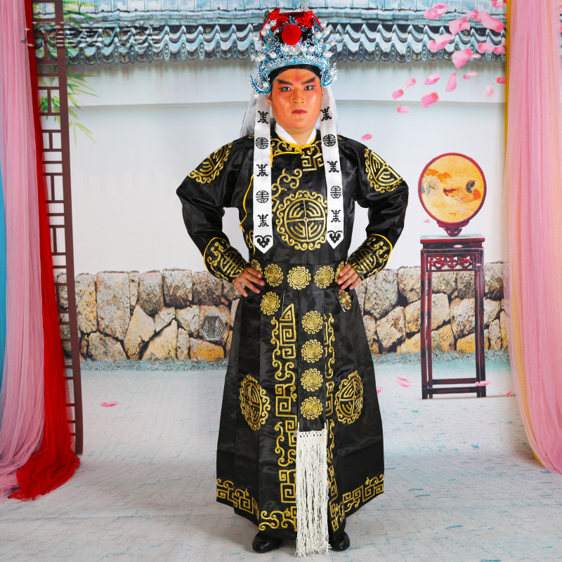 京剧武生绣花箭衣戏剧团花剑衣武将侍卫全金箭衣戏装戏曲大武生服