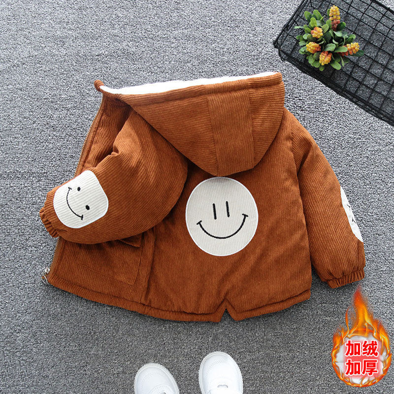秋冬儿童灯芯绒加绒加厚棉服