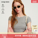 [博主同款] orange desire撞色花边蝴蝶结T恤26夏新少女感短袖