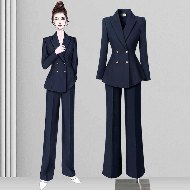 职业西装套装女春秋气质收腰时尚珠宝店售楼部酒店经理工作服高端