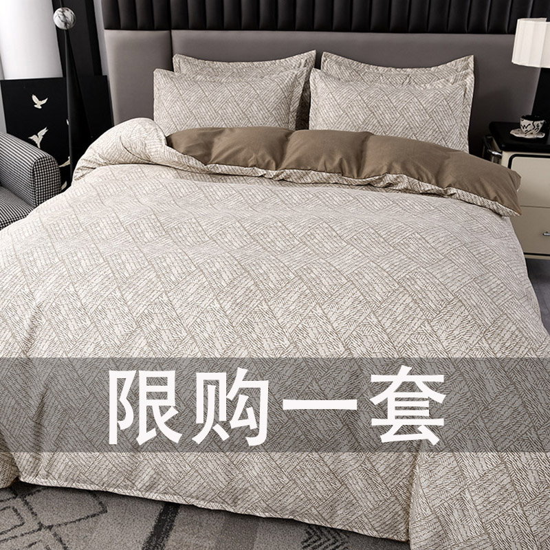 简约纯棉四件套全棉加厚磨毛
