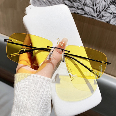 复古方框近视眼镜男女无边框变色墨镜防远光灯眩光日夜两用夜视片