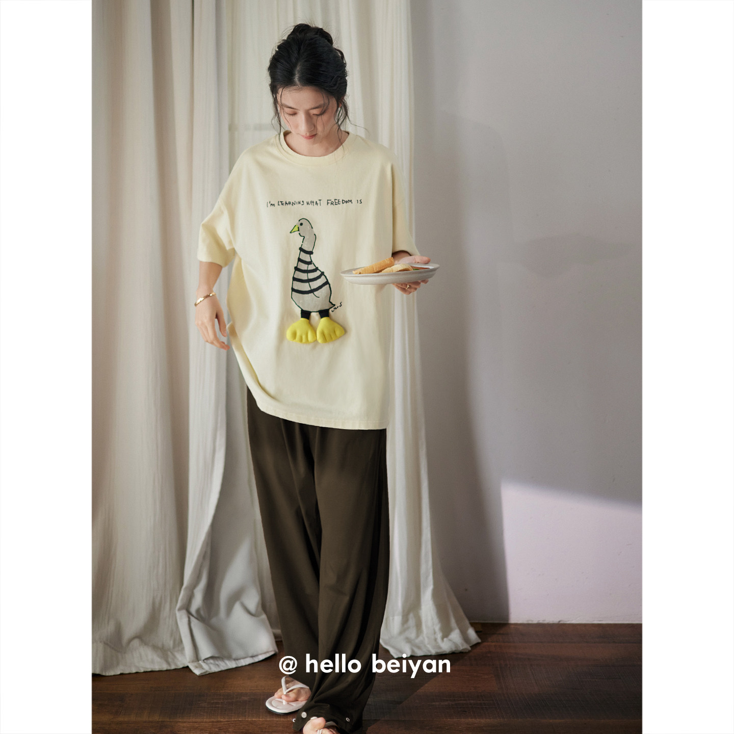 贝妍凉感莫代尔棉睡衣女夏季薄款短袖套装可爱卡通少女大码家居服