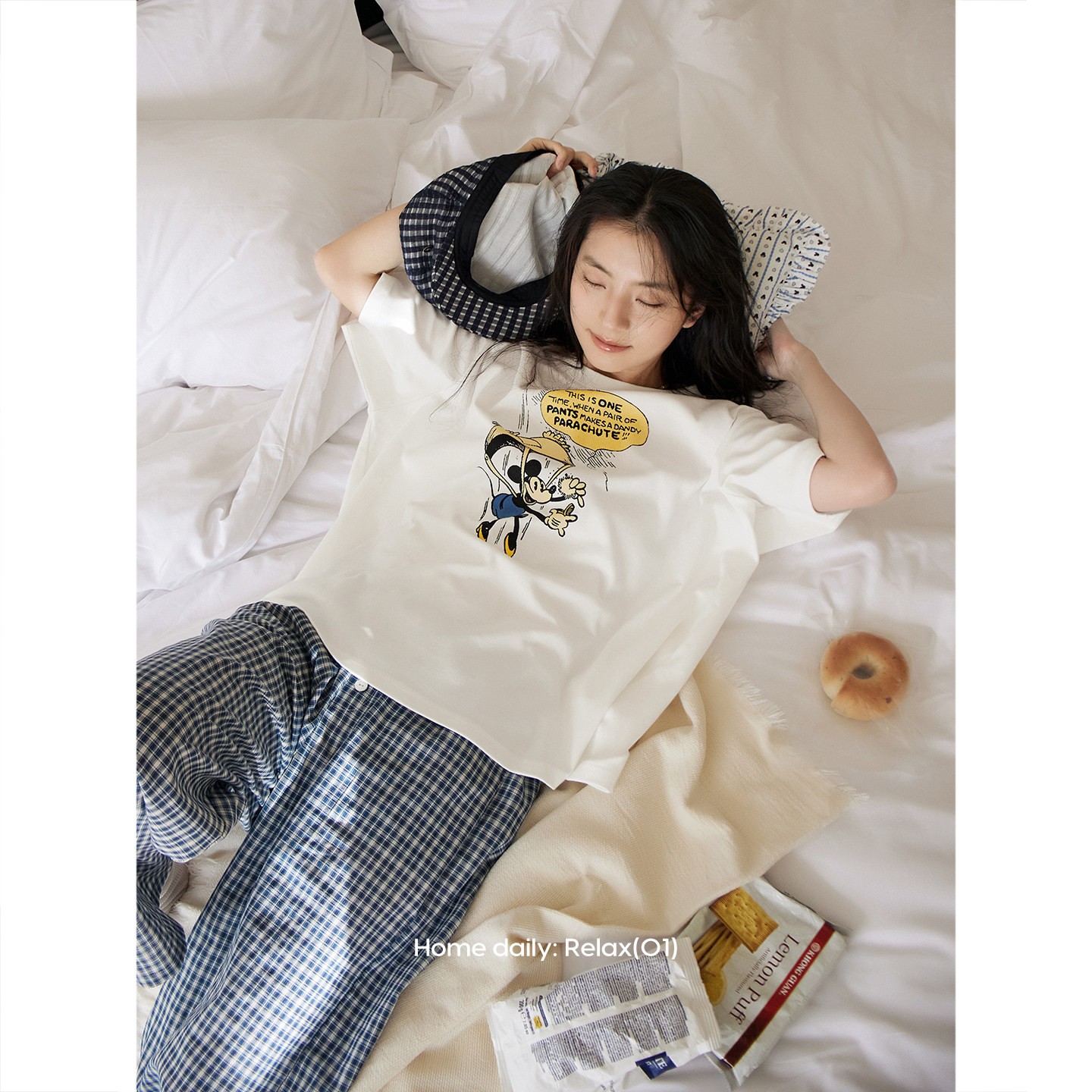 新款睡衣女夏季凉感莫代尔棉短袖家居服可爱卡通少女休闲大码套装