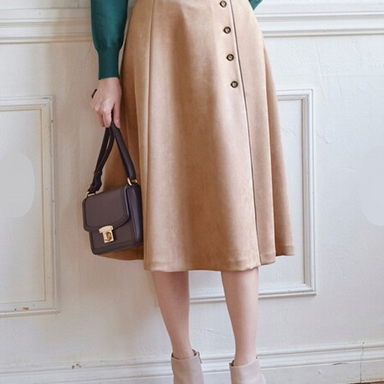 秋冬季女装中长款半身裙休闲百搭