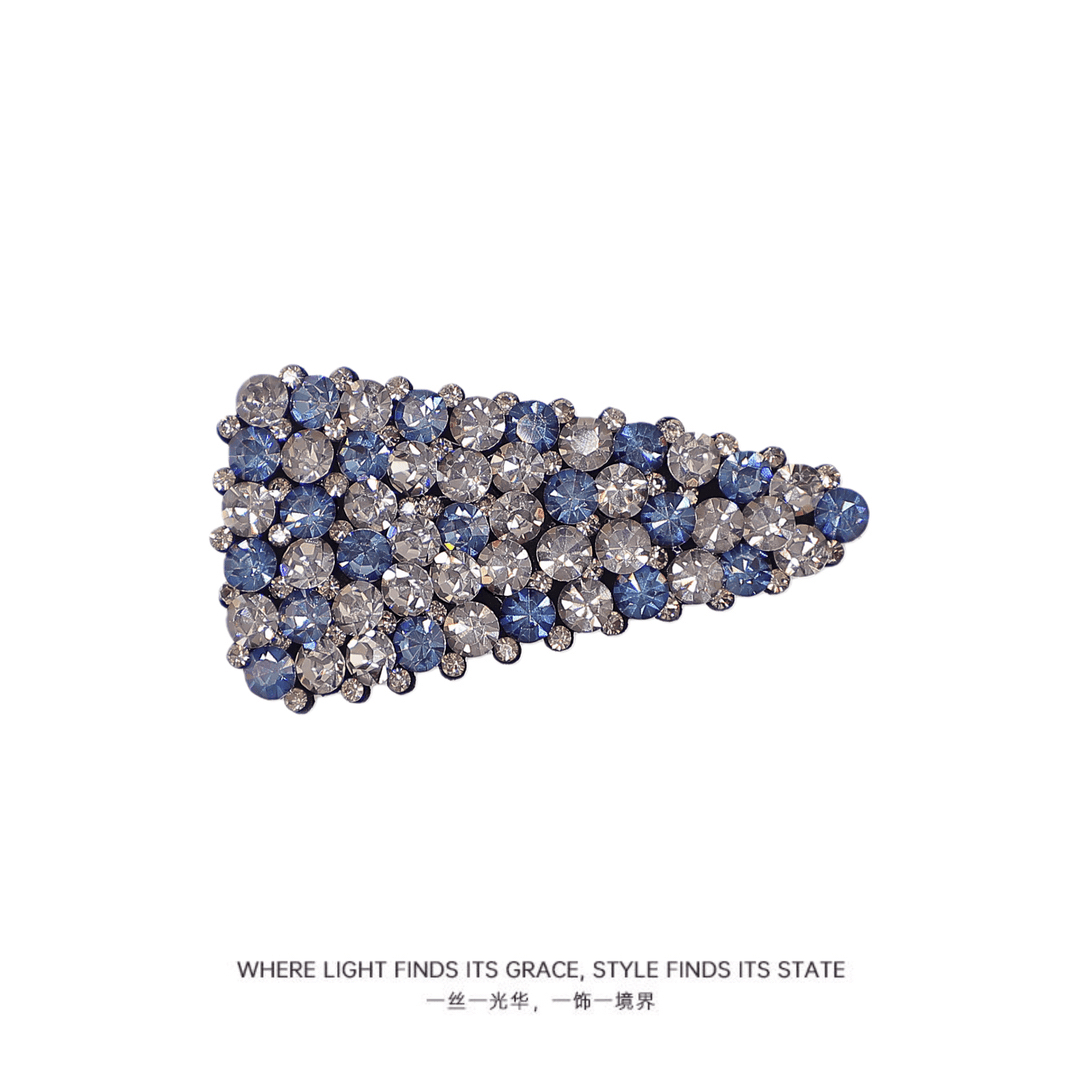 韩版简约水钻三角形发夹女高端洋气发卡2025新款时尚好看发饰头饰