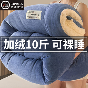 冬季羊羔绒被子2025新款棉被被芯冬天单人宿舍秋冬被加厚保暖10斤