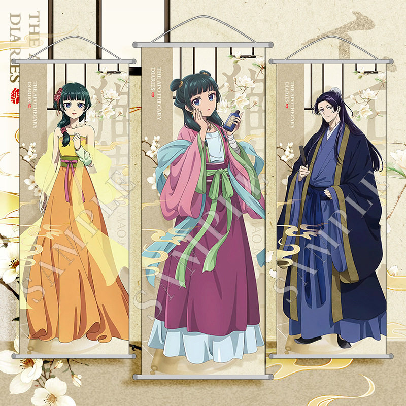 药屋少女的呢喃周边布挂画猫猫壬氏动漫缎布卷轴海报房间挂饰礼品