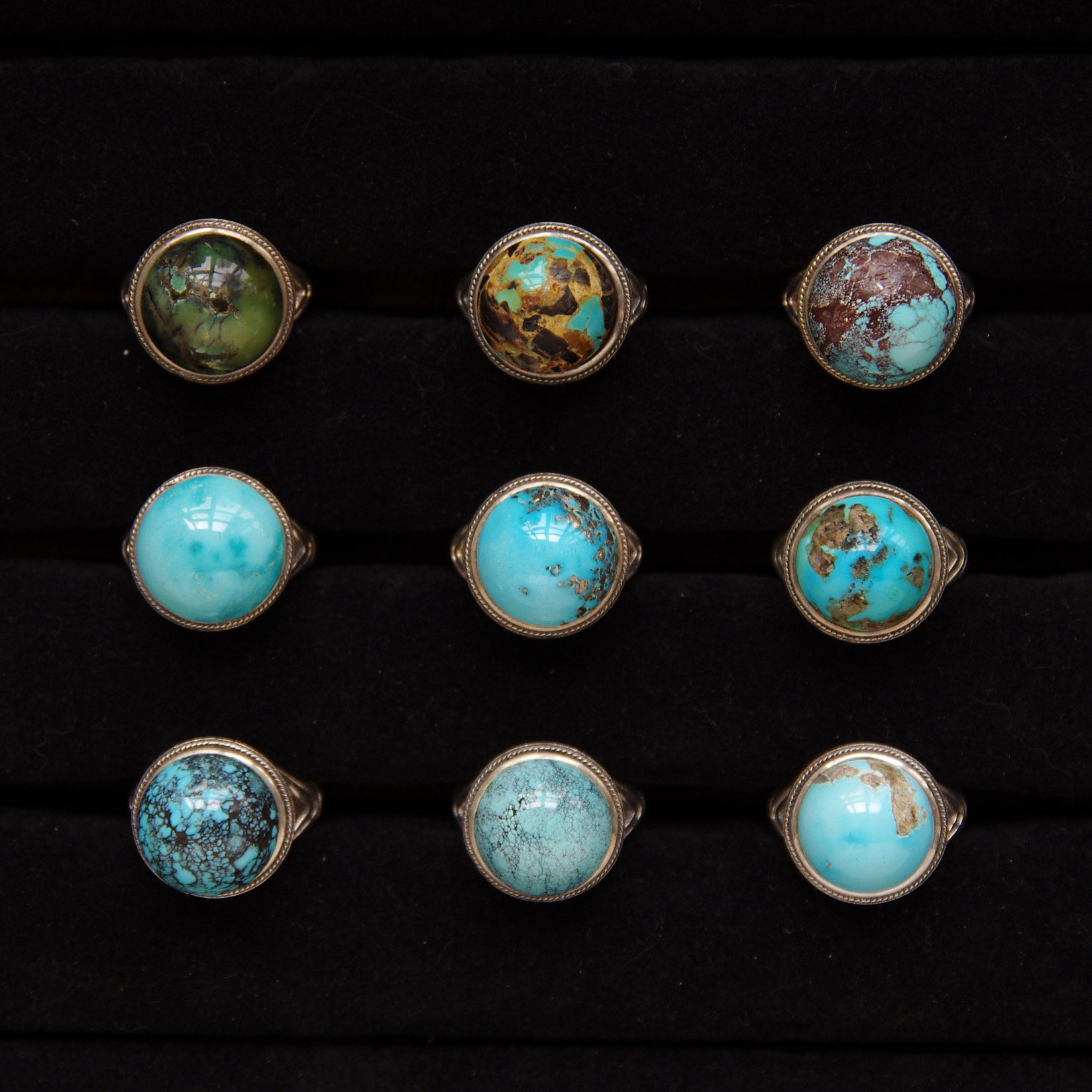 再格物原创美松睡美人比斯比绿松石原矿无优化高瓷925银戒指男女