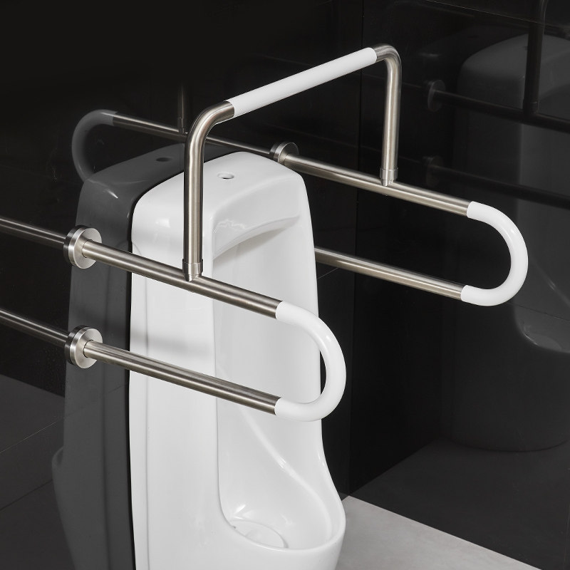 304不锈钢加厚浴室公厕卫生间老人残疾人无障碍小便池坐便器扶手