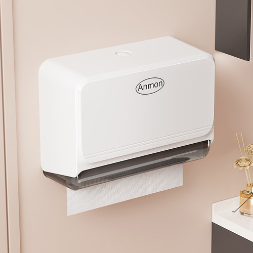卫生间擦手纸盒挂壁式洗手间免打孔酒店厕所厨房商用干手抽纸巾盒