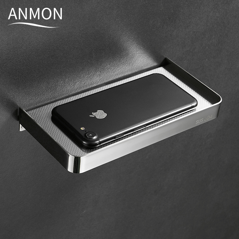 不锈钢墙壁挂隔板床头架子托盘