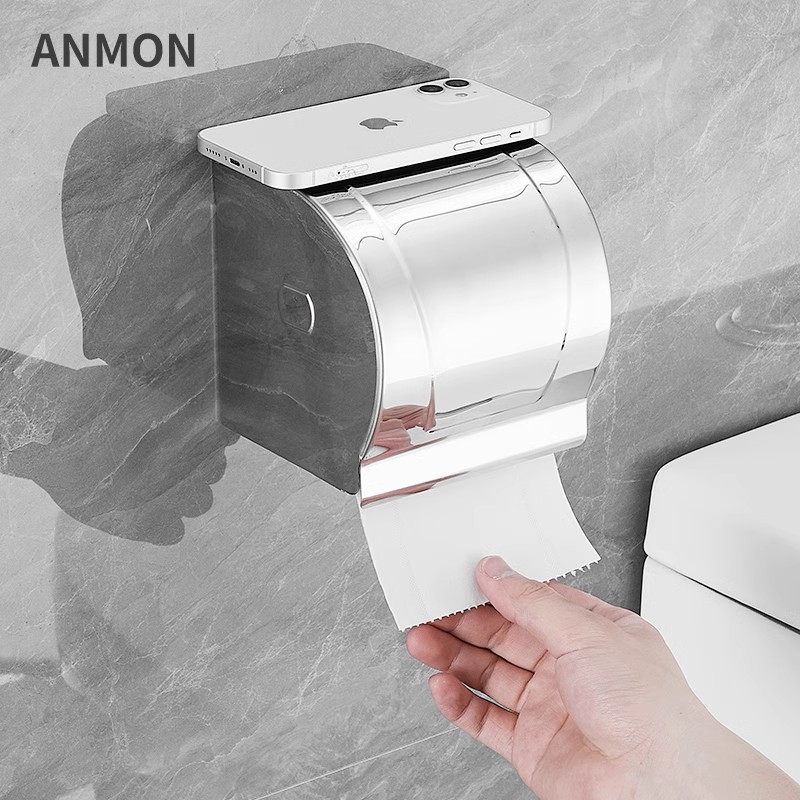 Anmon浴室纸巾盒不锈钢材质
