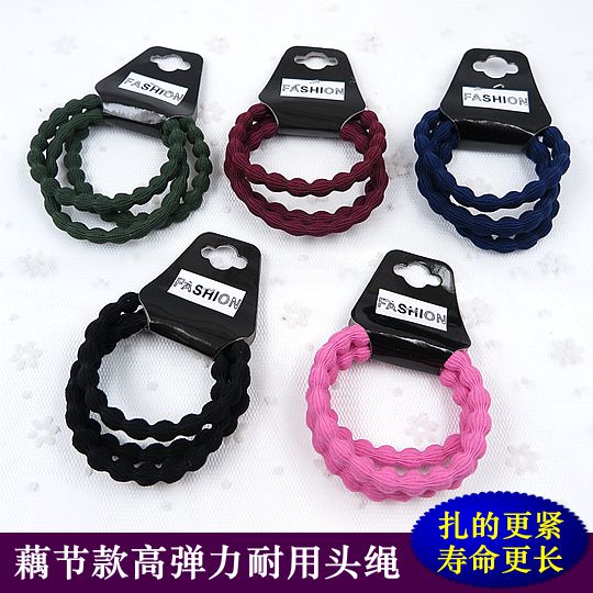 韩国高弹力耐用小皮套扎头发绳