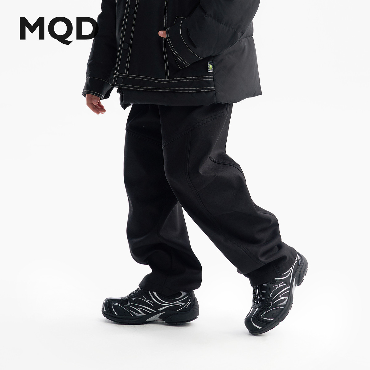 MQD童装儿童冬季加绒宽松休闲裤图片