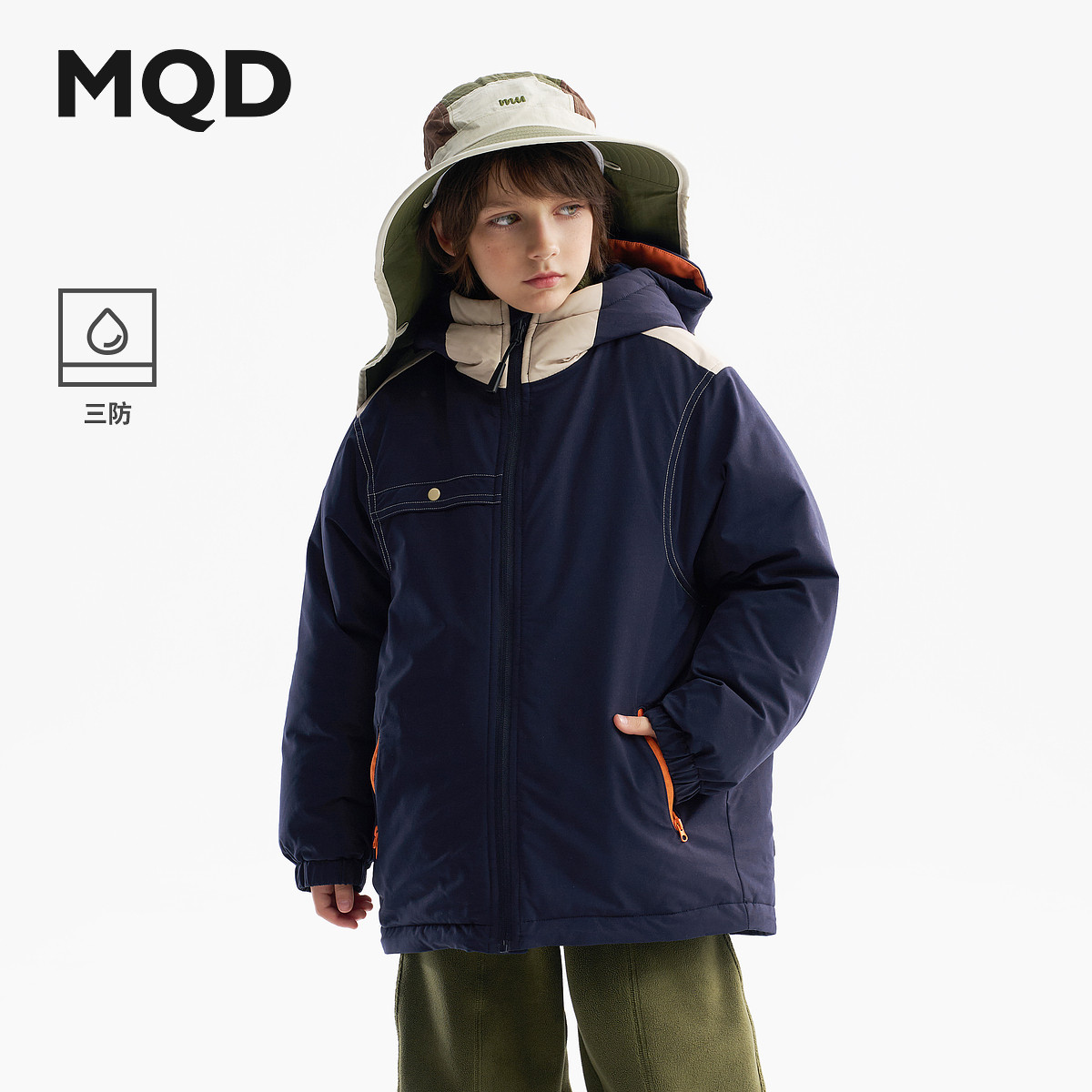 MQD童装儿童冬季加厚三防羽绒服图片