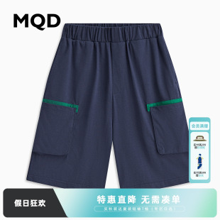 立体口袋宝宝撞色运动长裤 MQD童装 宽松儿童工装 夏季 男童运动短裤