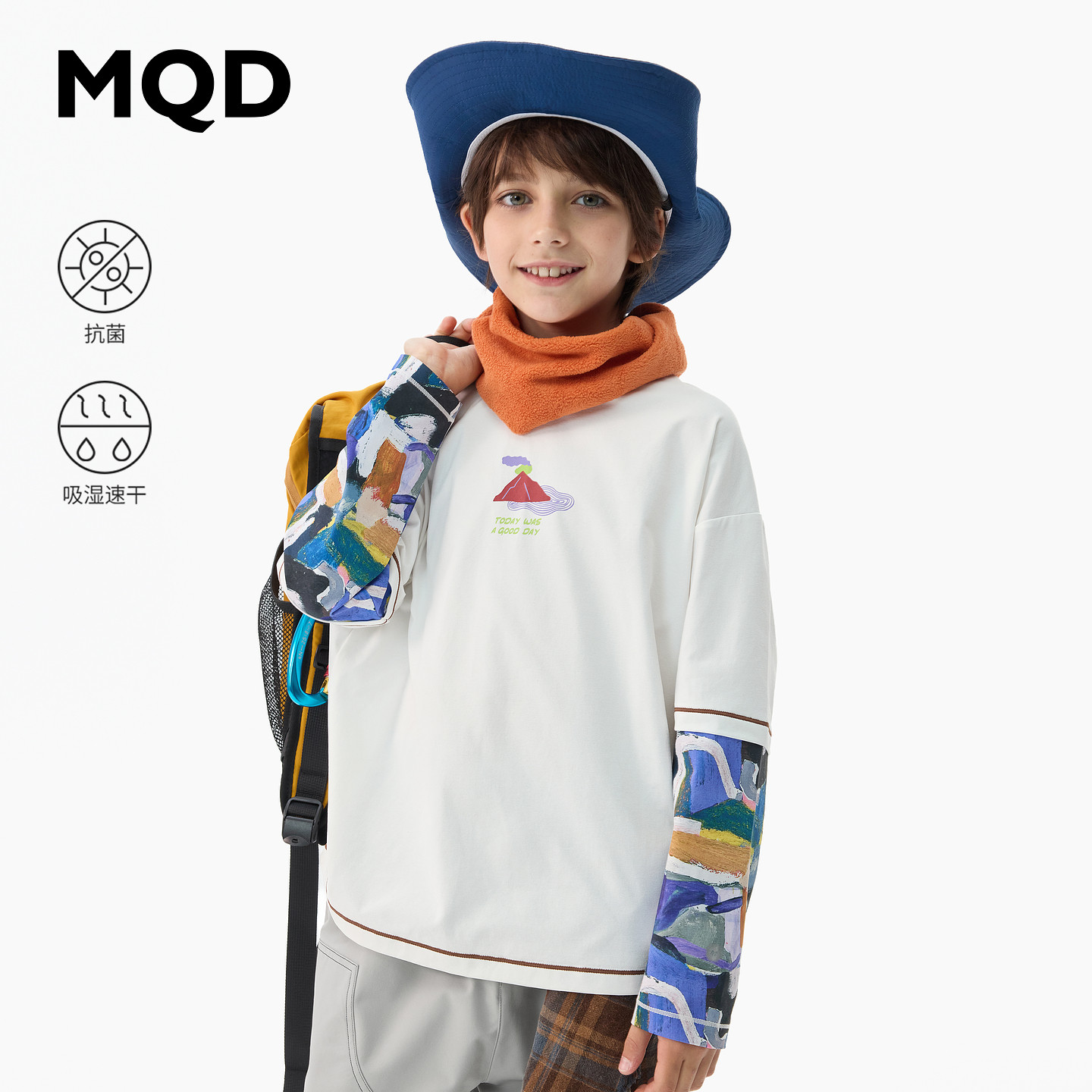 MQD马骑顿男童秋季速干T恤图片