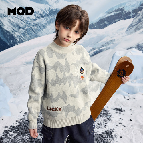 MQD童装儿童冬季加厚半高领毛衣