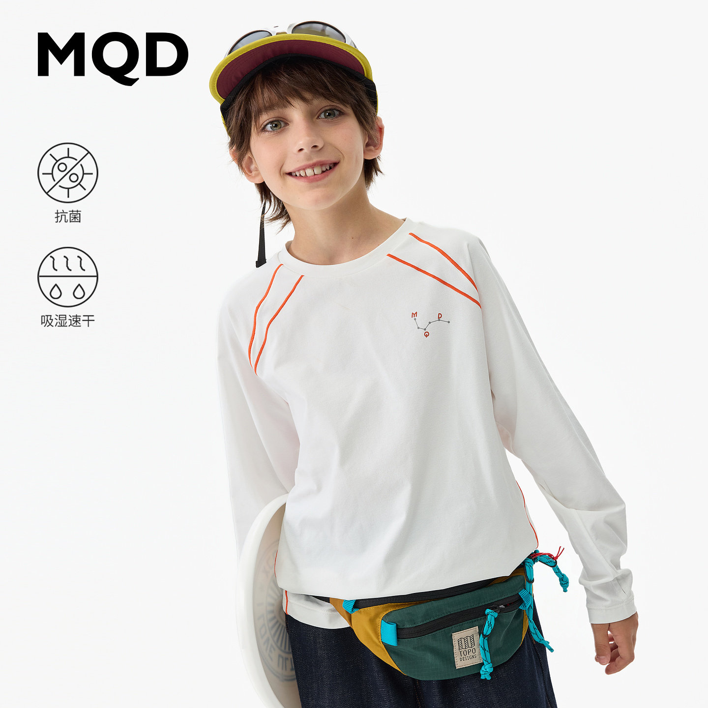 MQD童装儿童秋季7A抗菌长袖T恤图片