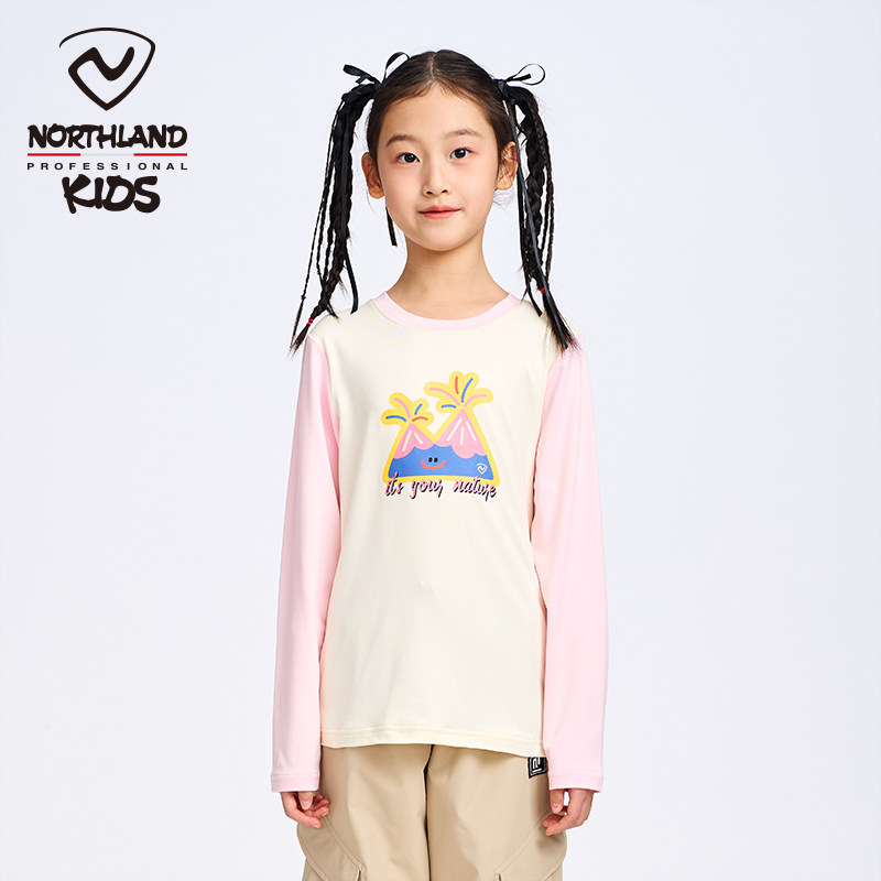 诺诗兰童装女童长袖T恤春季单向导湿运动上衣圆领套头清仓款,童装/婴儿装/亲子装,T恤,淘宝优惠券,粉丝福利购,淘宝优惠卷