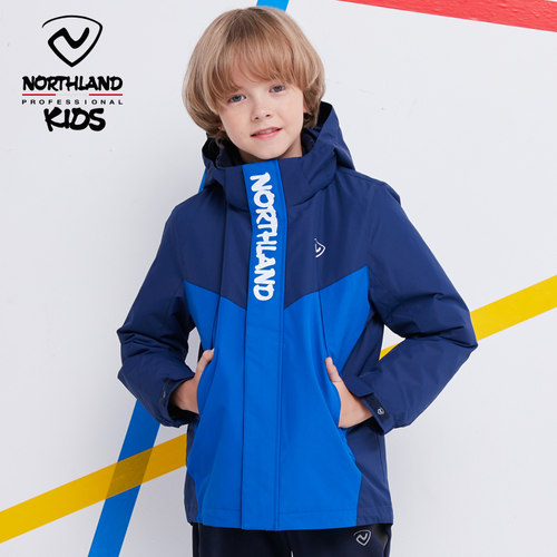 诺诗兰儿童冲锋衣加棉三防外套