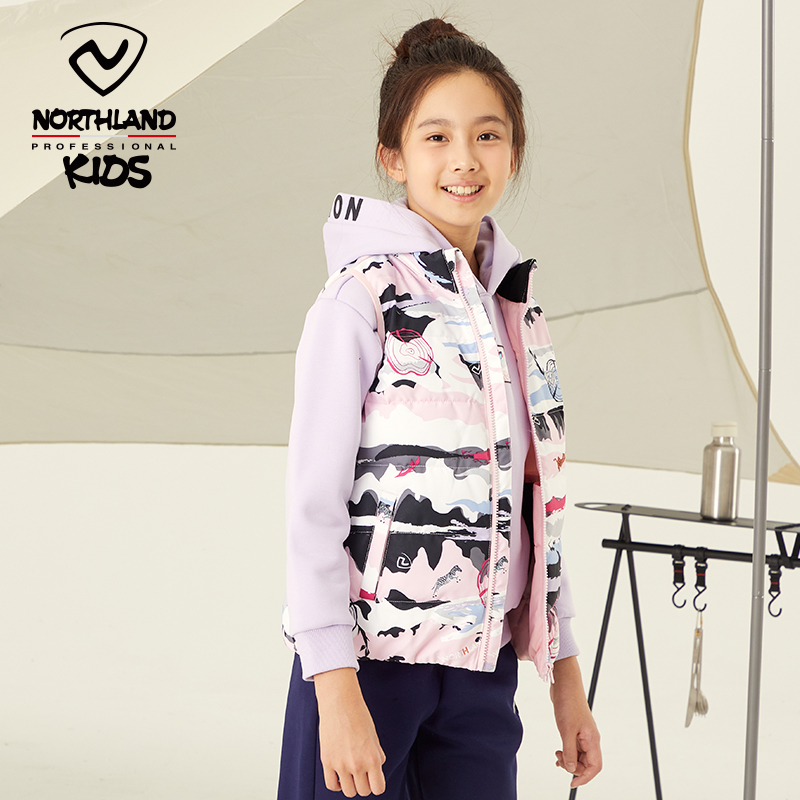 诺诗兰女童防泼水杜邦棉坎肩