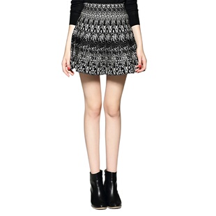 时尚 奈昕正品 百搭高腰复古A字半身裙 skirt新款 new 高档货 93164