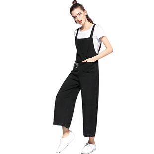 背带修身 显瘦套装 女装 奈昕正品 T恤直筒长裤 33432 休闲夏季 高档货