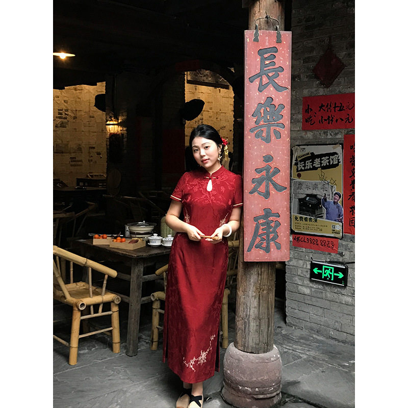 230斤大码女中式改良送考旗袍