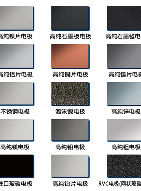 联华电化学电极片镍片铂片石墨玻碳RVC电极锌片电极LH-619电合成